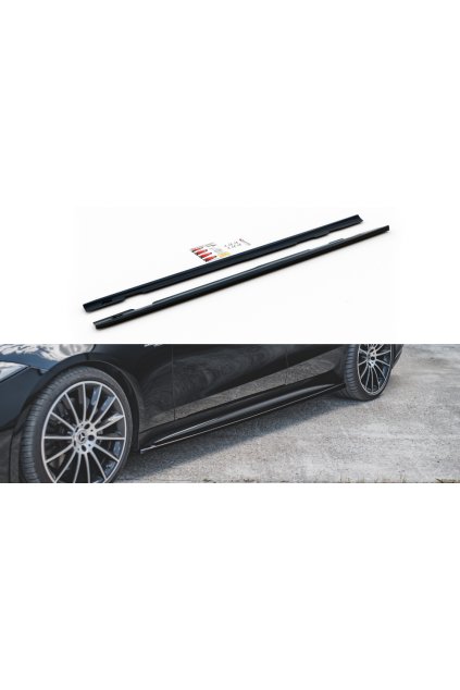 Maxton Design difuzory pod boční prahy pro Mercedes CLS C 257/AMG-Line, plast ABS bez povrchové úpravy