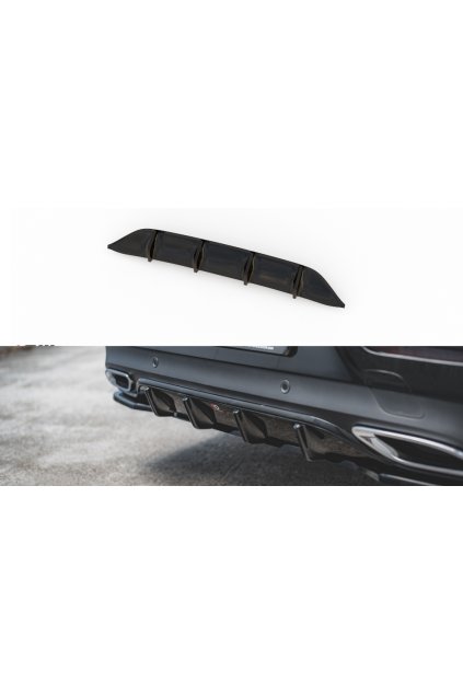 Maxton Design vložka zadního nárazníku pro Mercedes CLS C 257/AMG-Line, carbon-Look
