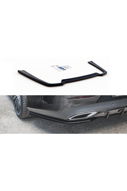 Maxton Design středový spoiler zadního nárazníku pro Mercedes CLS C 257/AMG-Line, černý lesklý plast ABS
