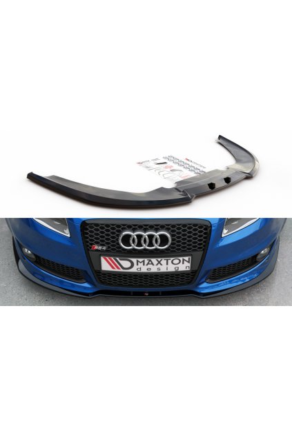 Maxton Design spoiler pod přední nárazník ver.2 pro Audi RS4 B7, černý lesklý plast ABS