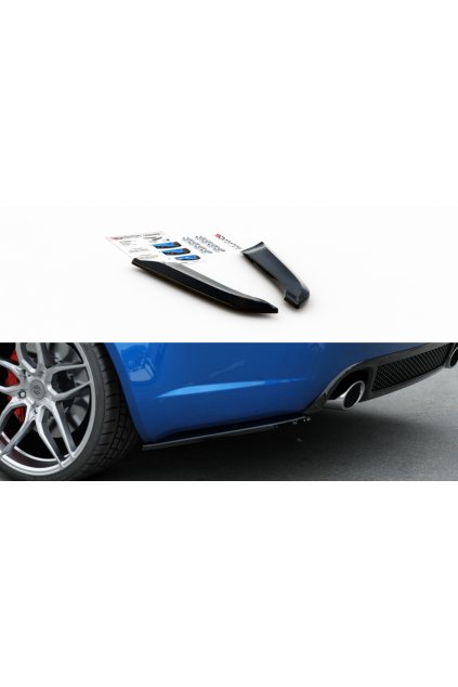 Maxton Design boční difuzory pod zadní nárazník ver.1 pro Audi RS4 B7, černý lesklý plast ABS