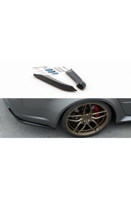 Maxton Design boční difuzory pod zadní nárazník ver.2 pro Audi RS4 B7, carbon-Look