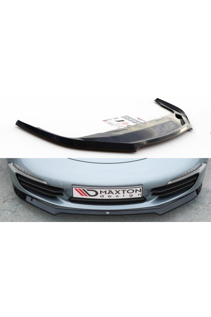 Maxton Design spoiler pod přední nárazník ver.1 pro Porsche 911 991, černý lesklý plast ABS