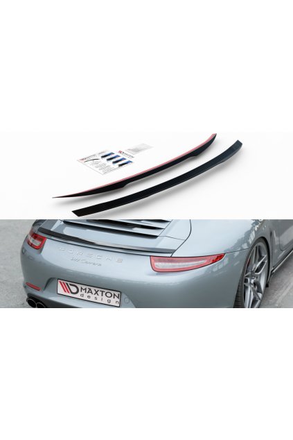 Maxton Design prodloužení spoileru pro Porsche 911 991, černý lesklý plast ABS
