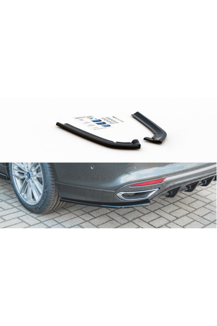 Maxton Design boční difuzory pod zadní nárazník pro Ford Mondeo Mk5 Facelift, carbon-Look