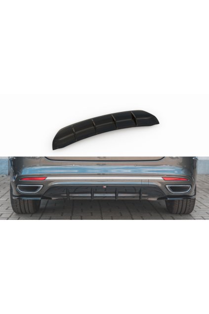 Maxton Design vložka zadního nárazníku pro Ford Mondeo Mk5 Facelift, carbon-Look