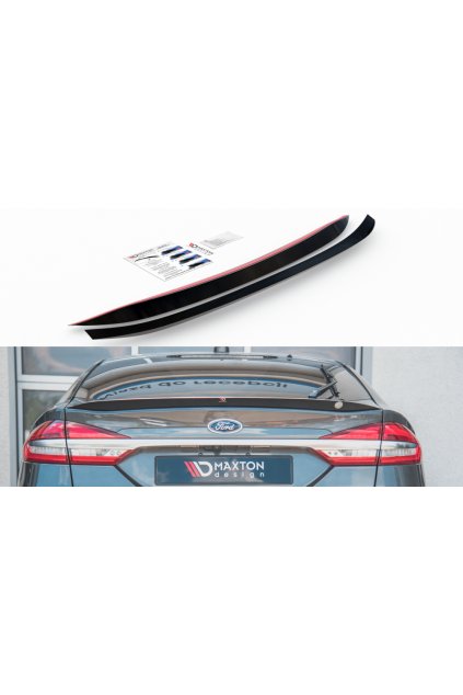 Maxton Design prodloužení spoileru pro Ford Mondeo Mk5 Facelift, černý lesklý plast ABS, liftback