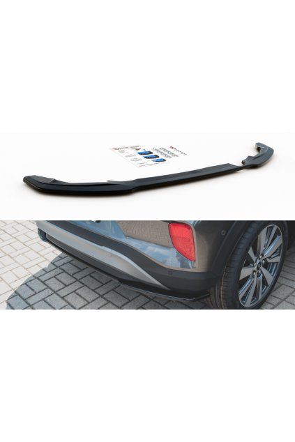 Maxton Design středový spoiler zadního nárazníku pro Ford Puma Standard, černý lesklý plast ABS