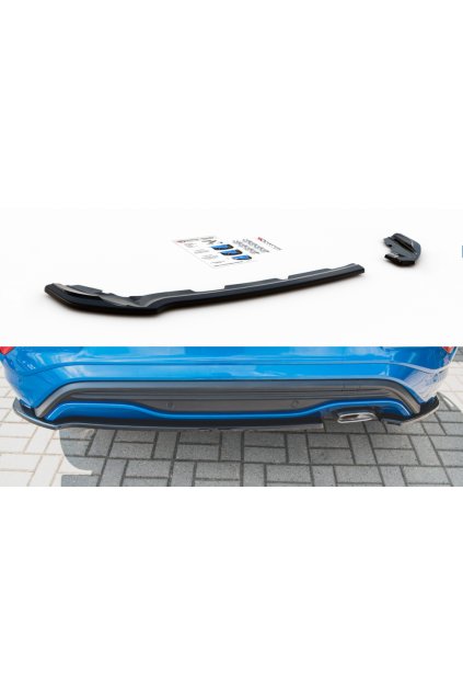 Maxton Design boční difuzory pod zadní nárazník pro Ford Puma ST-Line, černý lesklý plast ABS