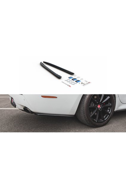 Maxton Design boční difuzory pod zadní nárazník pro Jaguar XJ X351, černý lesklý plast ABS