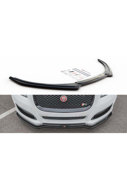 Maxton Design spoiler pod přední nárazník pro Jaguar XJ X351/Facelift, carbon-Look
