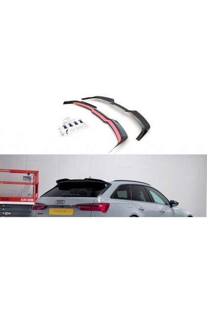 Maxton Design prodloužení spoileru ver.2 pro Audi RS6 C8, carbon-Look