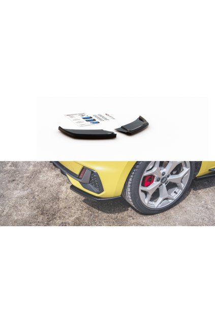 Maxton Design boční difuzory pod zadní nárazník pro Audi A1 GB, černý lesklý plast ABS