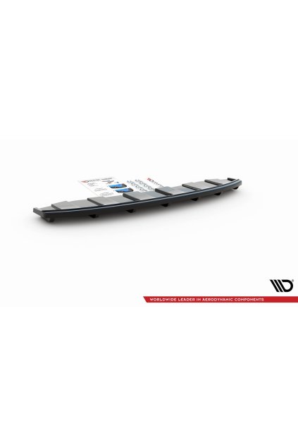 Maxton Design středový spoiler zadního nárazníku s žebrováním pro Audi A6 C7, carbon-Look