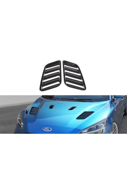 Maxton Design výdechy kapoty pro Ford Focus Mk4, Carbon-Look, velké