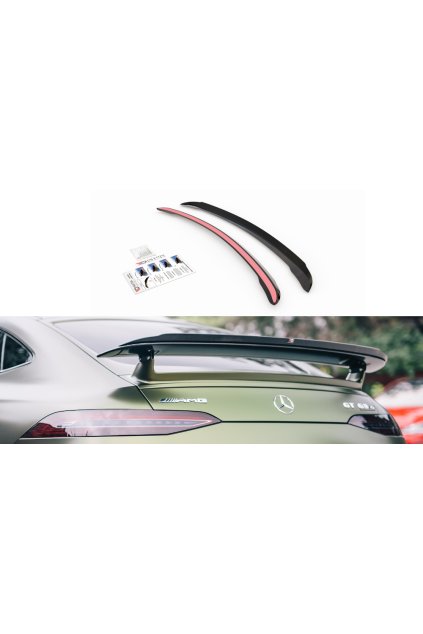 Maxton Design prodloužení spoileru pro Mercedes AMG GT 4 -Door Coupe GT 63S, černý lesklý plast ABS