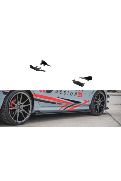 Maxton Design křidélka bočních difuzorů pro Ford Fiesta, Fiesta ST Mk8, černý lesklý plast ABS