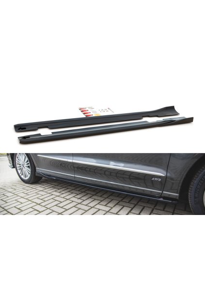 Maxton Design difuzory pod boční prahy pro Ford S-Max Mk2, carbon-Look