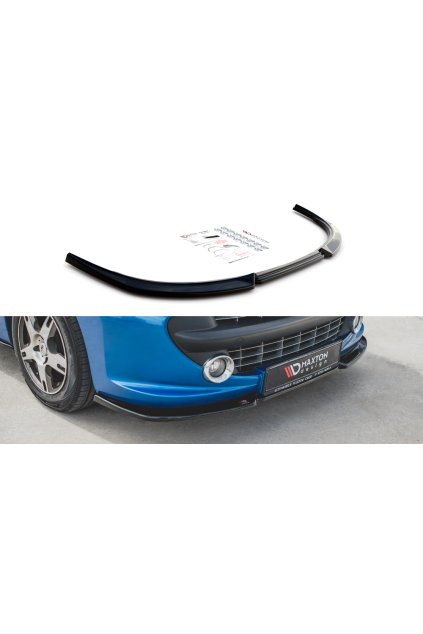 Maxton Design spoiler pod přední nárazník pro Peugeot 207, carbon-Look, Sport