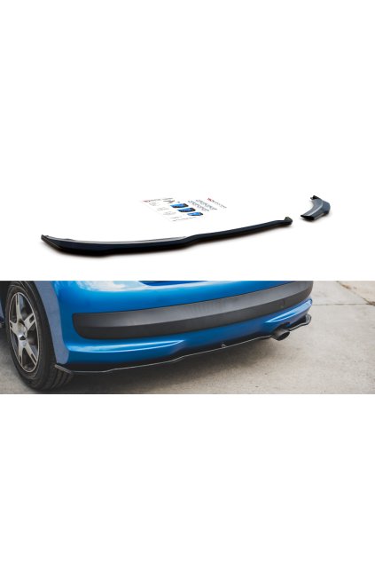 Maxton Design boční difuzory pod zadní nárazník pro Peugeot 207, černý lesklý plast ABS