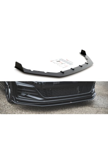 Maxton Design "Racing durability" spoiler pod přední nárazník pro Volkswagen Golf GTI TCR Mk7 Facelift, plast ABS bez povrchové úpravy