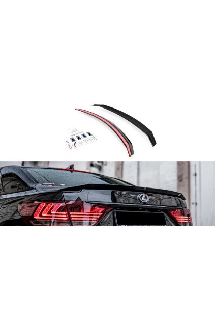 Maxton Design prodloužení spoileru pro Lexus LS Mk4, carbon-Look