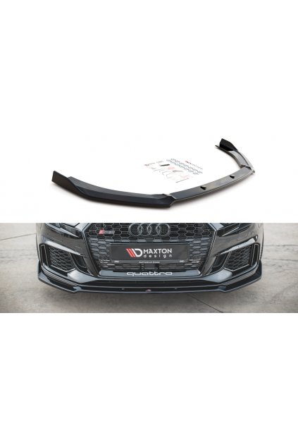 Maxton Design spoiler pod přední nárazník ver.3 pro Audi RS3 8V Facelift, carbon-Look