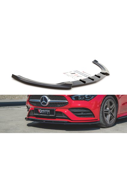 Maxton Design spoiler pod přední nárazník ver.2 pro Mercedes CLA C118/AMG-Line, carbon-Look