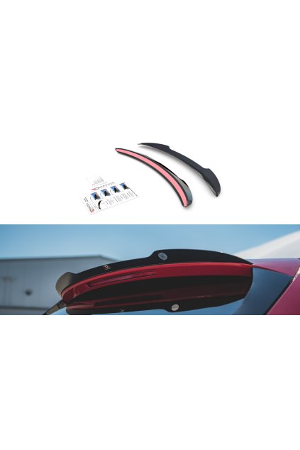 Maxton Design prodloužení spoileru pro Mercedes CLA C118/AMG-Line, černý lesklý plast ABS