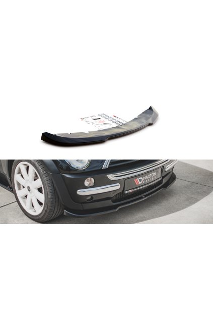 Maxton Design spoiler pod přední nárazník pro Mini Cooper R50, černý lesklý plast ABS