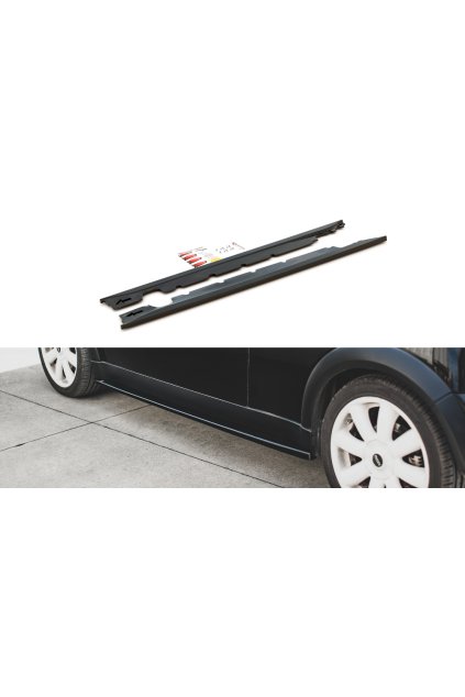 Maxton Design difuzory pod boční prahy pro Mini Cooper R50, carbon-Look