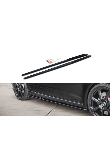 Maxton Design difuzory pod boční prahy ver.2 pro Audi RS3 8V Facelift, carbon-Look, Sedan