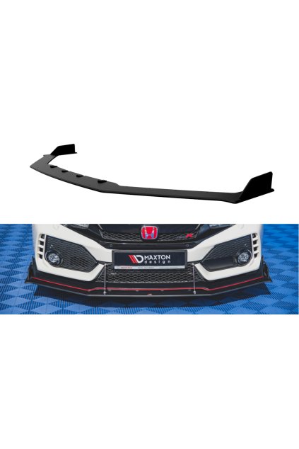Maxton Design "Racing durability" spoiler pod přední nárazník pro Honda Civic Mk10 Type-S/R, plast ABS bez povrchové úpravy