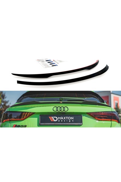 Maxton Design prodloužení spoileru pro Audi RSQ3 F3, černý lesklý plast ABS