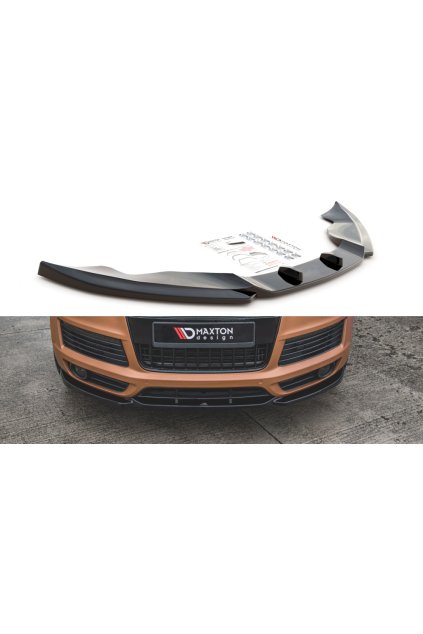 Maxton Design spoiler pod přední nárazník pro Audi Q7 Mk1 S-Line, černý lesklý plast ABS