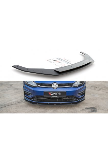 Maxton Design "Racing durability" spoiler pod přední nárazník pro Volkswagen Golf R Mk7 Facelift, plast ABS bez povrchové úpravy
