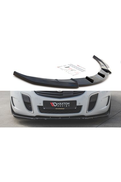 Maxton Design spoiler pod přední nárazník pro Opel Insignia OPC Mk1 Facelift, černý lesklý plast ABS