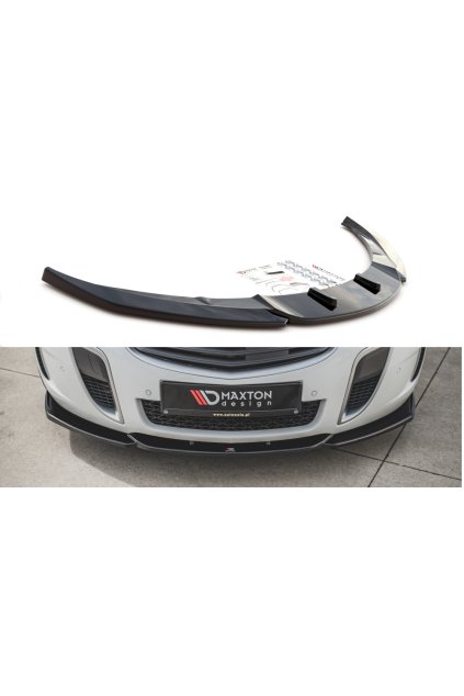 Maxton Design spoiler pod přední nárazník ver.2 pro Opel Insignia OPC Mk1 Facelift, černý lesklý plast ABS