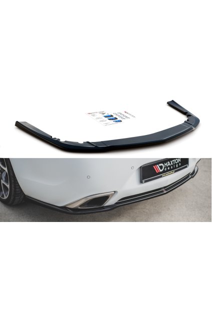 Maxton Design středový spoiler zadního nárazníku pro Opel Insignia OPC Mk1 Facelift, černý lesklý plast ABS