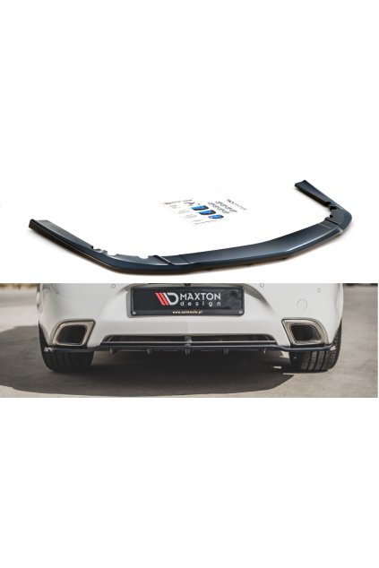 Maxton Design středový spoiler pod zadní nárazník s žebrováním pro Opel Insignia OPC Mk1 Facelift, plast ABS bez povrchové úpravy