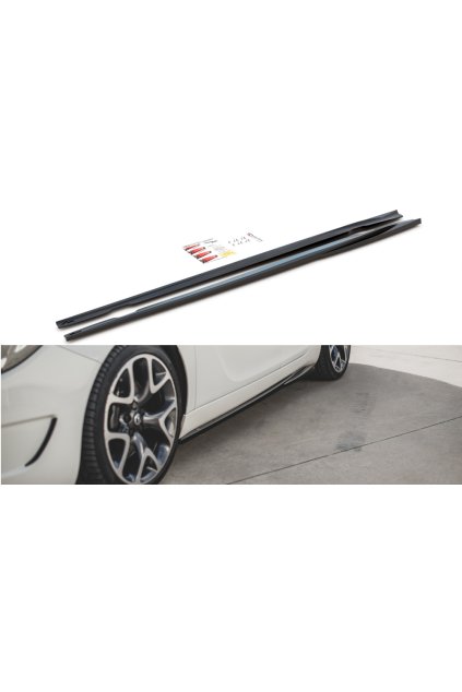 Maxton Design difuzory pod boční prahy pro Opel Insignia OPC Mk1 Facelift, carbon-Look