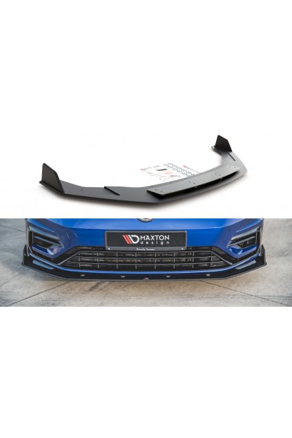 Maxton Design "Racing durability" spoiler pod přední nárazník ver.2 pro Volkswagen Golf R Mk7 Facelift, plast ABS bez povrchové úpravy