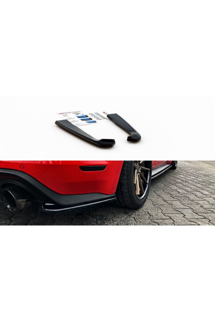 Maxton Design boční difuzory pod zadní nárazník pro Ford Mustang Mk 6 Facelift, carbon-Look