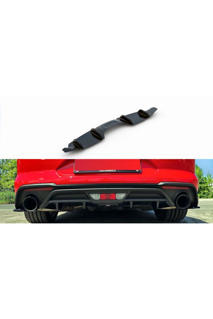 Maxton Design vložka zadního nárazníku pro Ford Mustang Mk 6 Facelift, carbon-Look