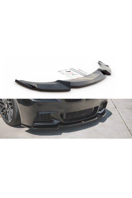 Maxton Design spoiler pod přední nárazník ver.3 pro BMW řada 5 F10- F11, černý lesklý plast ABS