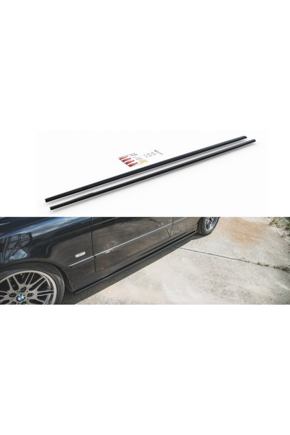Maxton Design difuzory pod boční prahy pro BMW M5 E39, černý lesklý plast ABS