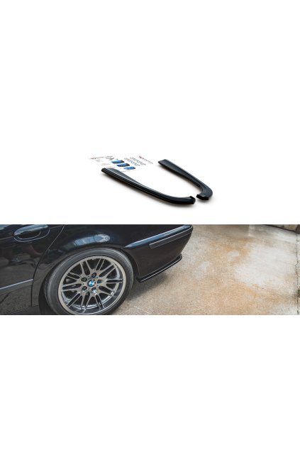 Maxton Design boční difuzory pod zadní nárazník pro BMW M5 E39, černý lesklý plast ABS