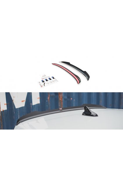 Maxton Design prodloužení spoileru pro Volkswagen Golf GTI Mk8, carbon-Look