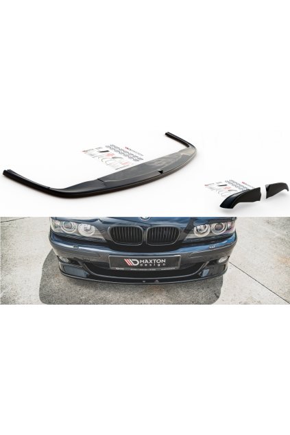 Maxton Design spoiler pod přední nárazník s nástavci nárazníku pro BMW M5 E39, černý lesklý plast ABS