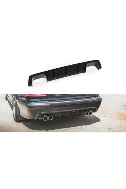 Maxton Design vložka zadního nárazníku pro BMW M5 E39, černý lesklý plast ABS
